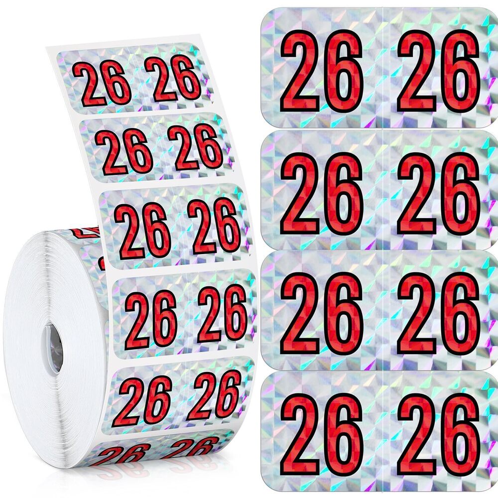 9059 500 Pcs 2026 Year Stickers File Folder Labels Rectangle Coded Colored